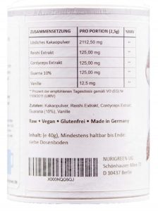 nurigreen mushroom cacao zutaten